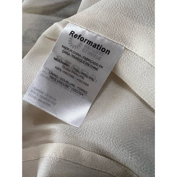 Reformation Kourtney Pastoral Side Slit Midi Dress Blue Size 12 - Picture 10 of 11